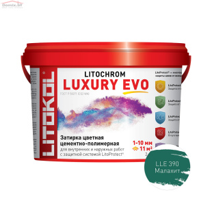 Фуга для плитки Litokol Luxury Evo LLE.390 малахит (2 кг)